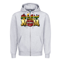 Heather Grey black mom Zipper Hoodie - CowGirlArtShop