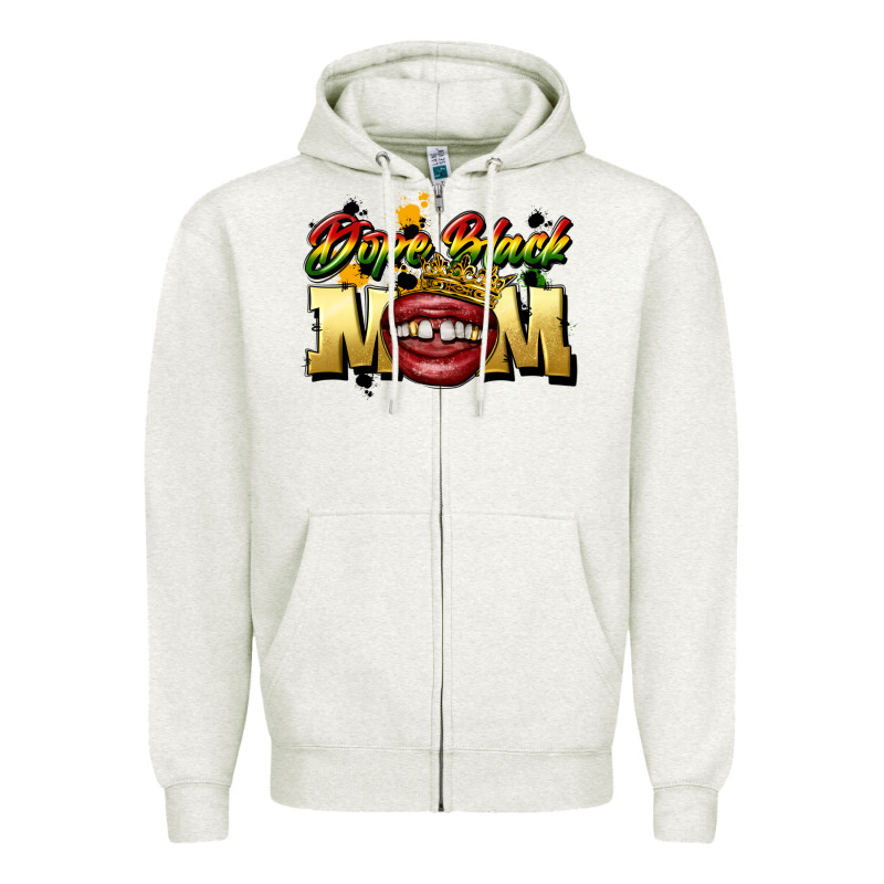 Black Mom Zipper Hoodie by CowGirlArtShop | Teevron