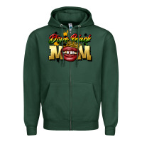Sports Green black mom Zipper Hoodie - CowGirlArtShop