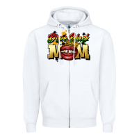 White black mom Zipper Hoodie - CowGirlArtShop