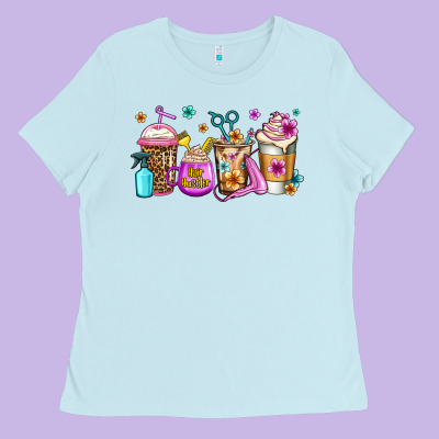 Hair Hustler Coffee Ladies Tee Designed By Jasminsmagicworld