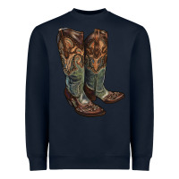 Navy cowgirl boots Heavyweight Sweatshirt - RanaPortraitStore