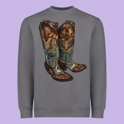 Cowgirl Boots Heavyweight Sweatshirt Designed By Ranaportraitstore