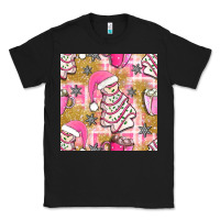 Black christmas cake and pink mug seamless pattern bbs Classic Tee - BundleAndBundleShop