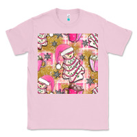 Bubblegum Pink christmas cake and pink mug seamless pattern bbs Classic Tee - BundleAndBundleShop