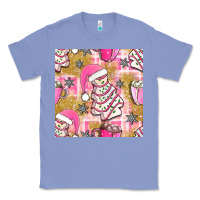 Colony Blue christmas cake and pink mug seamless pattern bbs Classic Tee - BundleAndBundleShop