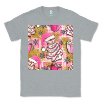 Heather Grey christmas cake and pink mug seamless pattern bbs Classic Tee - BundleAndBundleShop