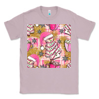 Lilac christmas cake and pink mug seamless pattern bbs Classic Tee - BundleAndBundleShop