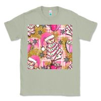 Matcha christmas cake and pink mug seamless pattern bbs Classic Tee - BundleAndBundleShop