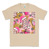 Mushroom christmas cake and pink mug seamless pattern bbs Classic Tee - BundleAndBundleShop