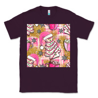 Plum christmas cake and pink mug seamless pattern bbs Classic Tee - BundleAndBundleShop