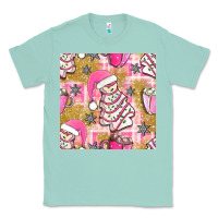 Seafoam christmas cake and pink mug seamless pattern bbs Classic Tee - BundleAndBundleShop
