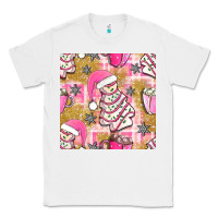 White christmas cake and pink mug seamless pattern bbs Classic Tee - BundleAndBundleShop