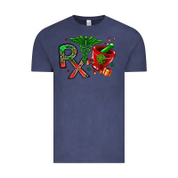 Vintage Denim rx christmas pharmacy Vintage Tee - MaliasSmallBusiness