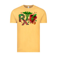Vintage Mustard rx christmas pharmacy Vintage Tee - MaliasSmallBusiness