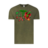 Vintage Olive rx christmas pharmacy Vintage Tee - MaliasSmallBusiness