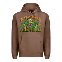 Chestnut Dead inside but feeling lucky St. Patrick's Day Premium Hoodie - CowGirlArtShop