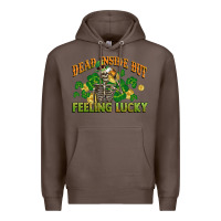 Coffee Dead inside but feeling lucky St. Patrick's Day Premium Hoodie - CowGirlArtShop
