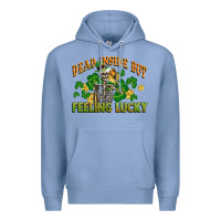 Colony Blue Dead inside but feeling lucky St. Patrick's Day Premium Hoodie - CowGirlArtShop