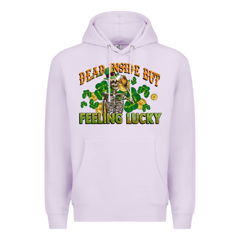Dead Inside But Feeling Lucky St. Patrick's Day Premium Hoodie by CowGirlArtShop | Teevron