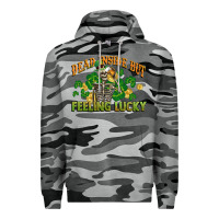 Slate Camo Dead inside but feeling lucky St. Patrick's Day Premium Hoodie - CowGirlArtShop