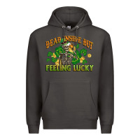 Smoke Dead inside but feeling lucky St. Patrick's Day Premium Hoodie - CowGirlArtShop