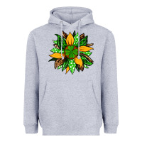 Heather Grey St. Patrick's sunflower Heavyweight Hoodie - OliviaCreatesArt