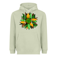 Matcha St. Patrick's sunflower Heavyweight Hoodie - OliviaCreatesArt