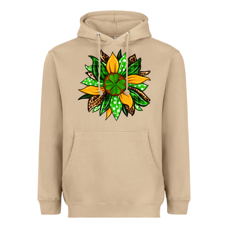 St. Patrick's Sunflower Heavyweight Hoodie by OliviaCreatesArt | Teevron