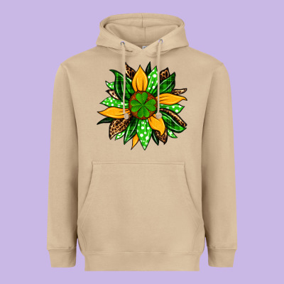 St. Patrick's Sunflower Heavyweight Hoodie Designed By Oliviacreatesart