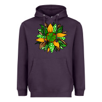 Plum St. Patrick's sunflower Heavyweight Hoodie - OliviaCreatesArt