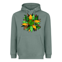 Sage St. Patrick's sunflower Heavyweight Hoodie - OliviaCreatesArt