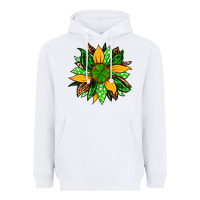 White St. Patrick's sunflower Heavyweight Hoodie - OliviaCreatesArt