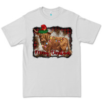 Dove Grey merry christmas highland cow Premium Tee - BarkalooDesign
