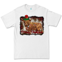 White merry christmas highland cow Premium Tee - BarkalooDesign