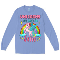Colony Blue unicorns are born in june Long Sleeve Tee - Jasminsmagicworld
