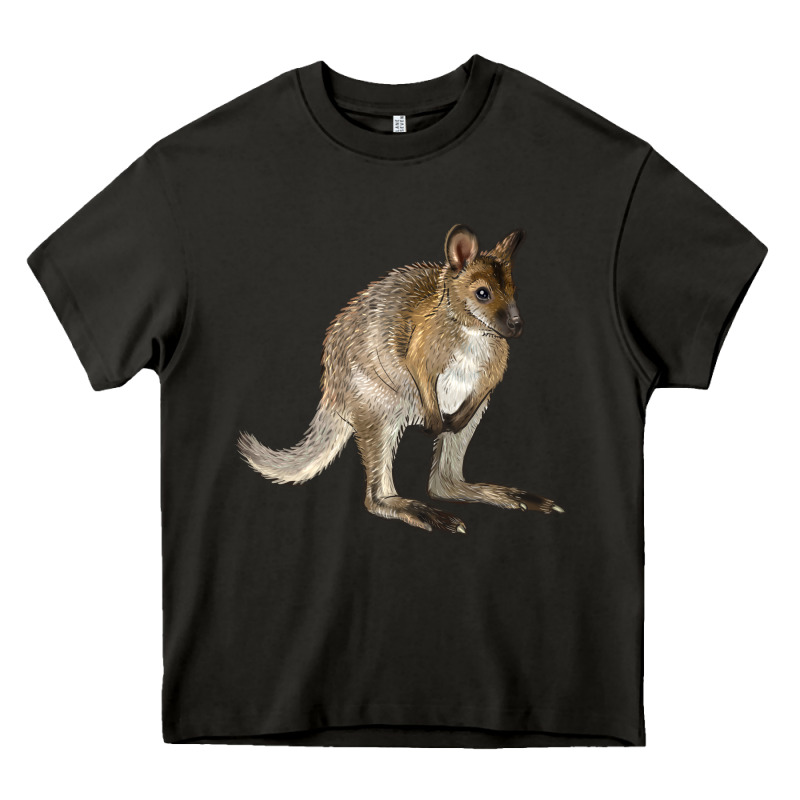 Hand Drawn Wallaby Animal Heavy Core Tee by LillyAllenDesigns | Teevron