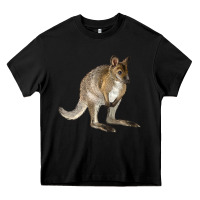 Black Hand Drawn Wallaby Animal Heavy Core Tee - LillyAllenDesigns
