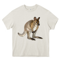 Cream Hand Drawn Wallaby Animal Heavy Core Tee - LillyAllenDesigns