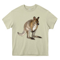 Mossy Hand Drawn Wallaby Animal Heavy Core Tee - LillyAllenDesigns