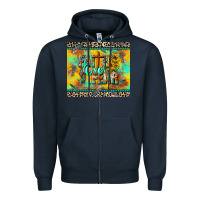 Navy faith over fear Zipper Hoodie - CowGirlArtShop