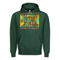 Sports Green faith over fear Zipper Hoodie - CowGirlArtShop