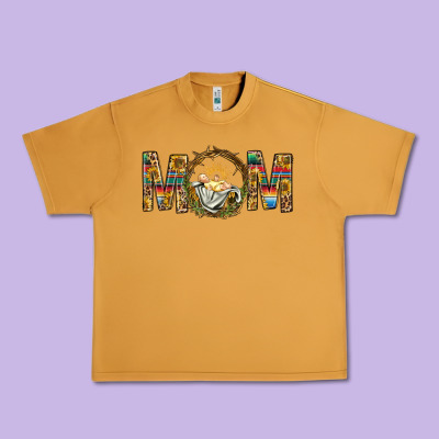 Western Mom With Baby Jesus Urban Heavy Tee Designed By Bundleandbundleshop