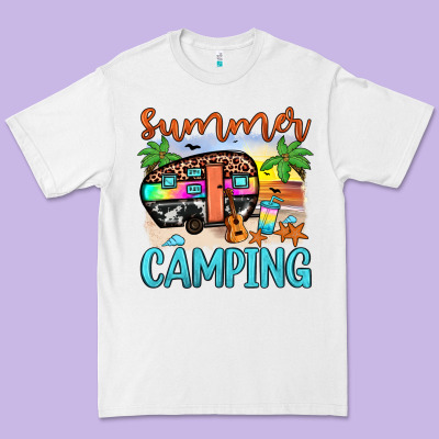 Summer Camping Premium Tee Designed By Jahusdesignshop
