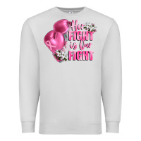Dove Grey her fight is our fight Breast cancer awareness Premium Sweatshirt - FaDigitalArtStudio