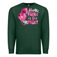 Sports Green her fight is our fight Breast cancer awareness Premium Sweatshirt - FaDigitalArtStudio