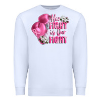 White her fight is our fight Breast cancer awareness Premium Sweatshirt - FaDigitalArtStudio