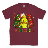 Burgundy tis' the season softball christmas cakes bbs Classic Tee - BundleAndBundleShop