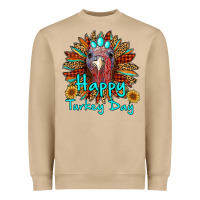 Mushroom happy turkey day sunflower Heavyweight Sweatshirt - RanaPortraitStore