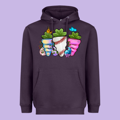 Easter Day Baseball Easter Sports Carrots Heavyweight Hoodie Designed By Oliviacreatesart
